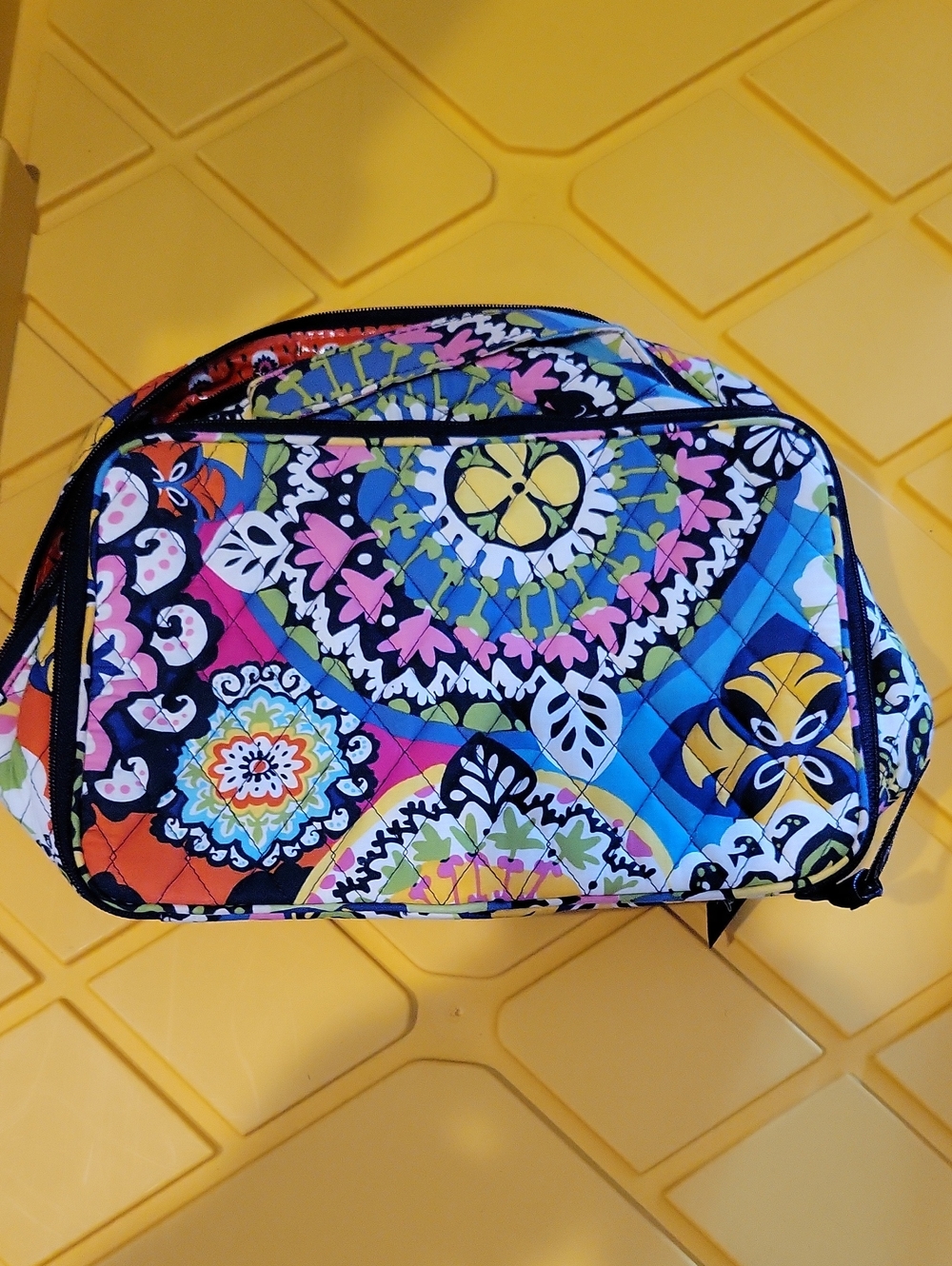Vera Bradley Quilted Multi-Color Medallion Cosmetic Bag